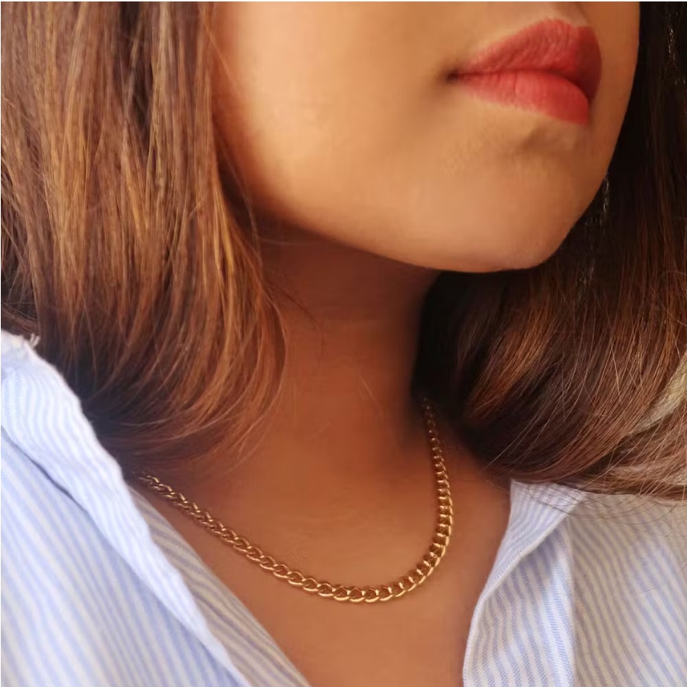 Maison Miru Rebel Bold Chain Necklace — Gold